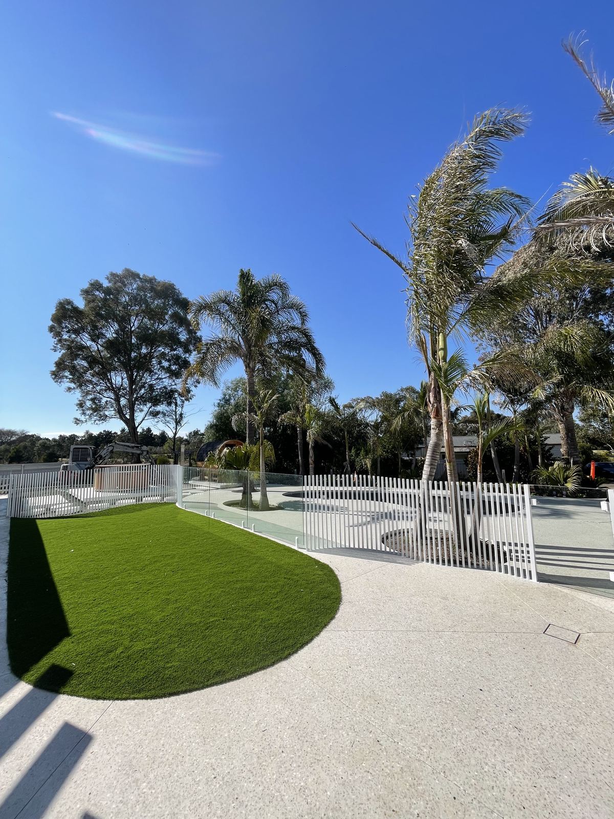 Pool fence and lawn at a Melbourne home